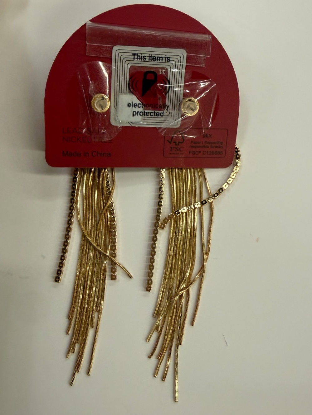 NWT ⚜️💎⚜️ Piper K Cubic Zirconia Liquid Gold Statement Earrings - Picture 4 of 4